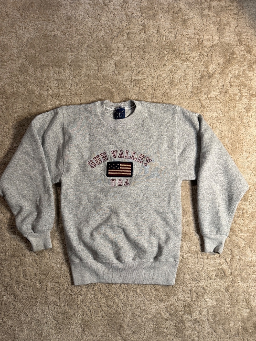 Oarsman 1913 Sun Valley USA Grey Crewneck Sweatshirt Small